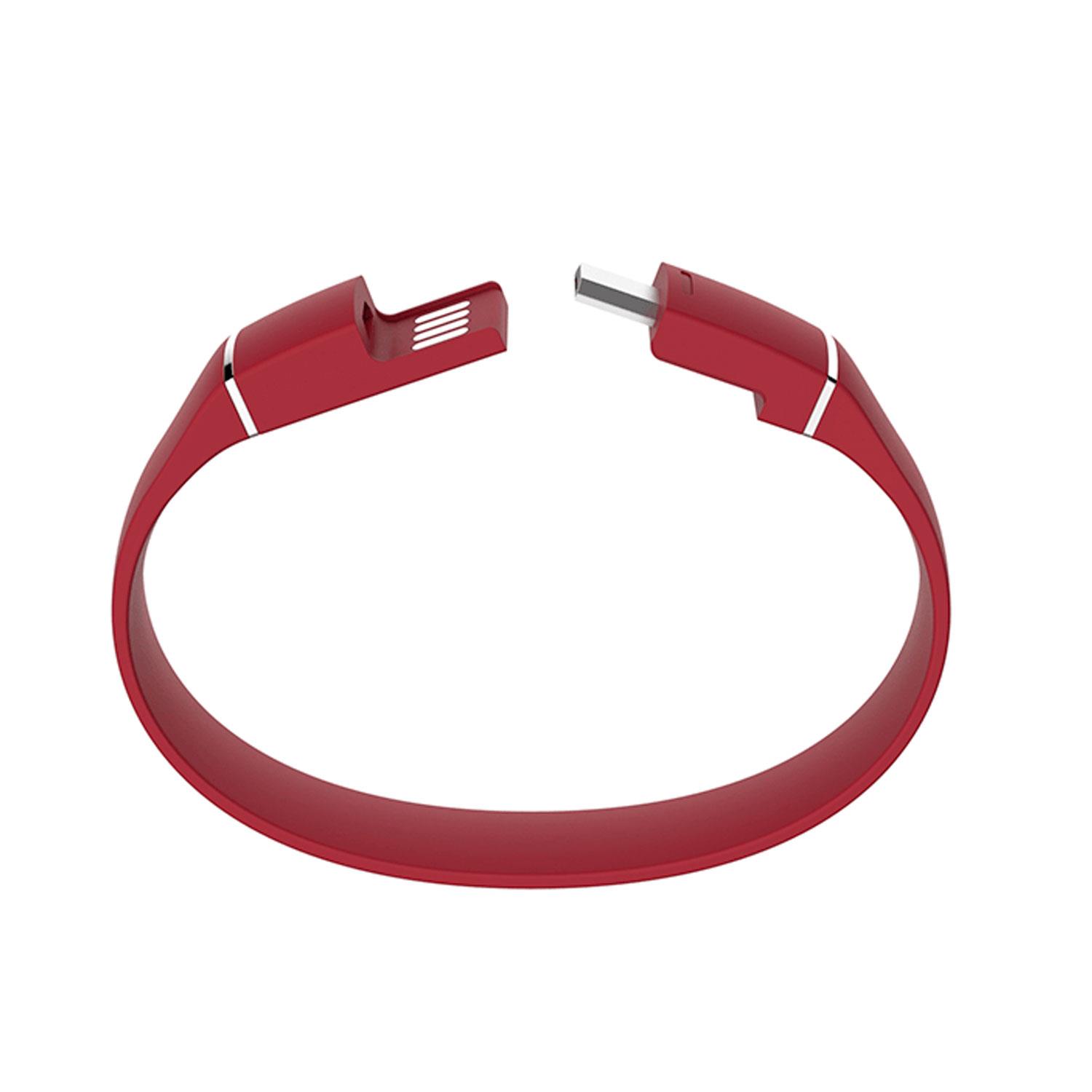 AREA Bracciale Micro USB Lumdoo rosso